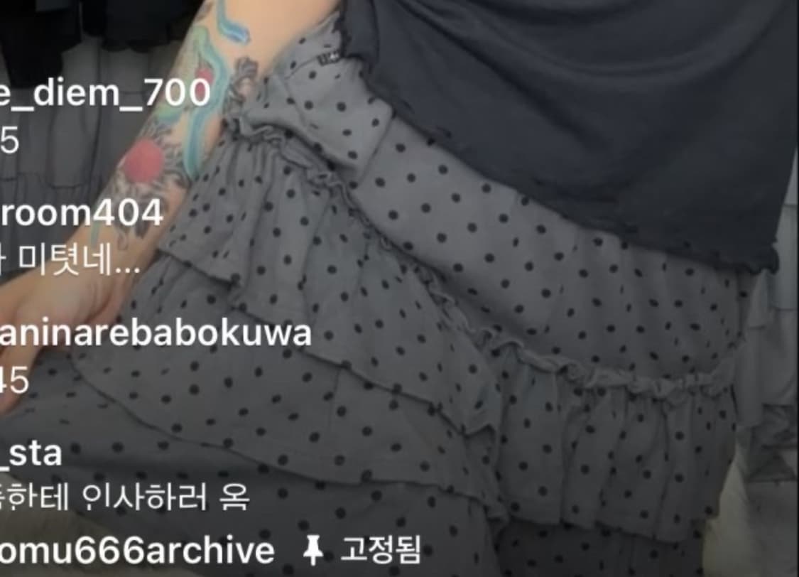 빈티지 도트 스커트 상품이미지1