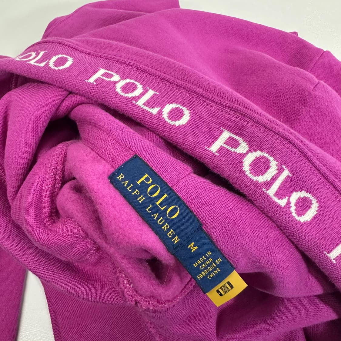 M 폴로 랄프로렌 핑크 빅로고 오버핏 후드티  상품이미지4