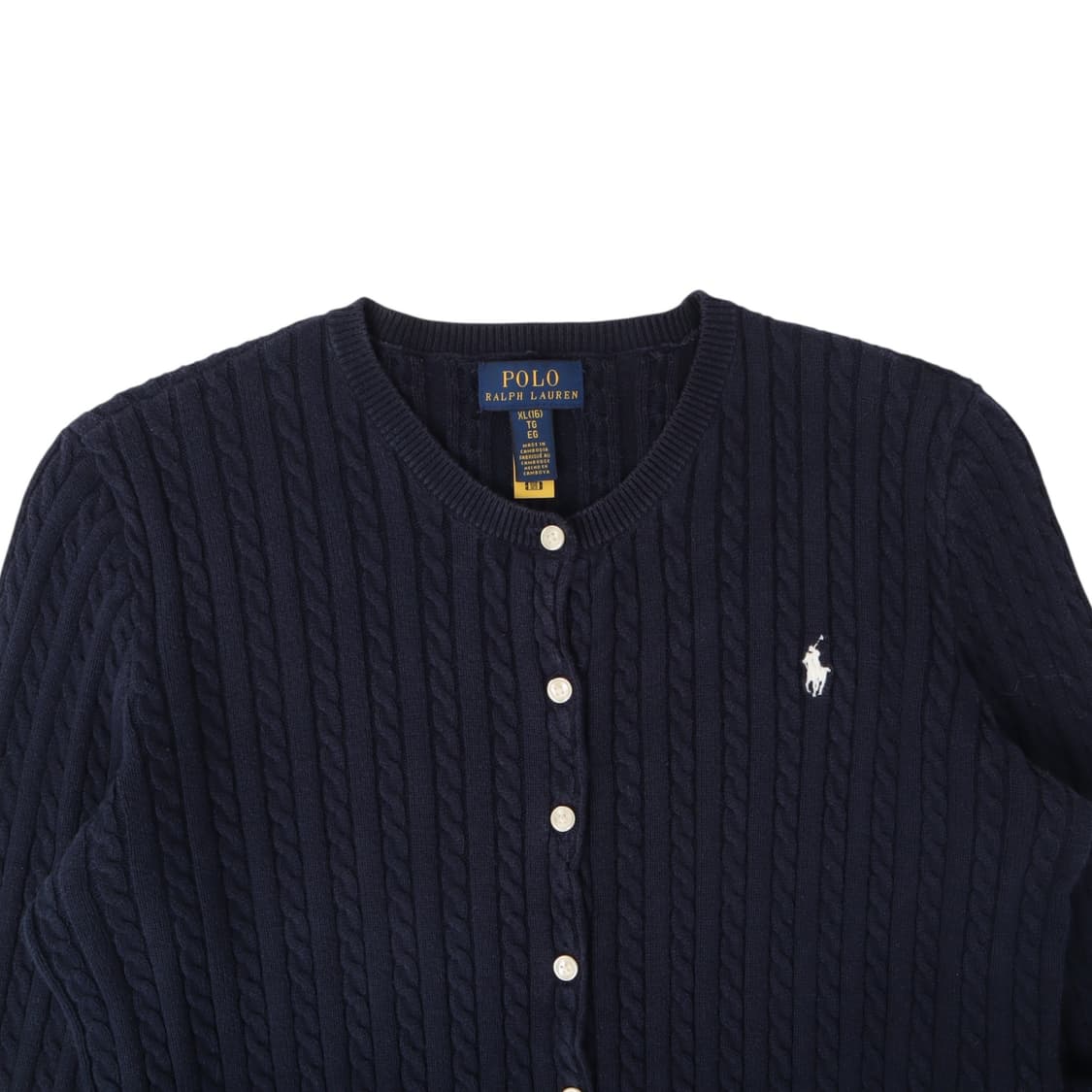 폴로 랄프로렌 네이비 코튼 케이블 니트 가디건 상품이미지2