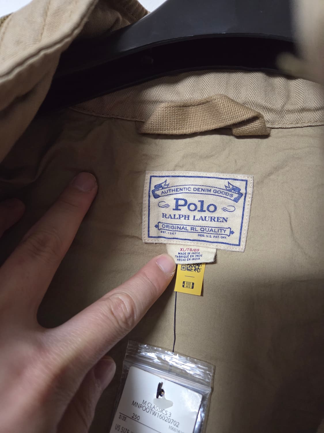 폴로 랄프로렌 리얼 카키 m65 소령 야상 상품이미지6