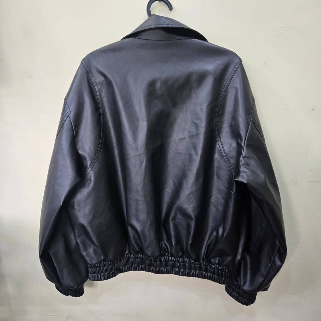 [M] THEY 인시전 비건레더 카라 자켓 (블랙) 상품이미지3