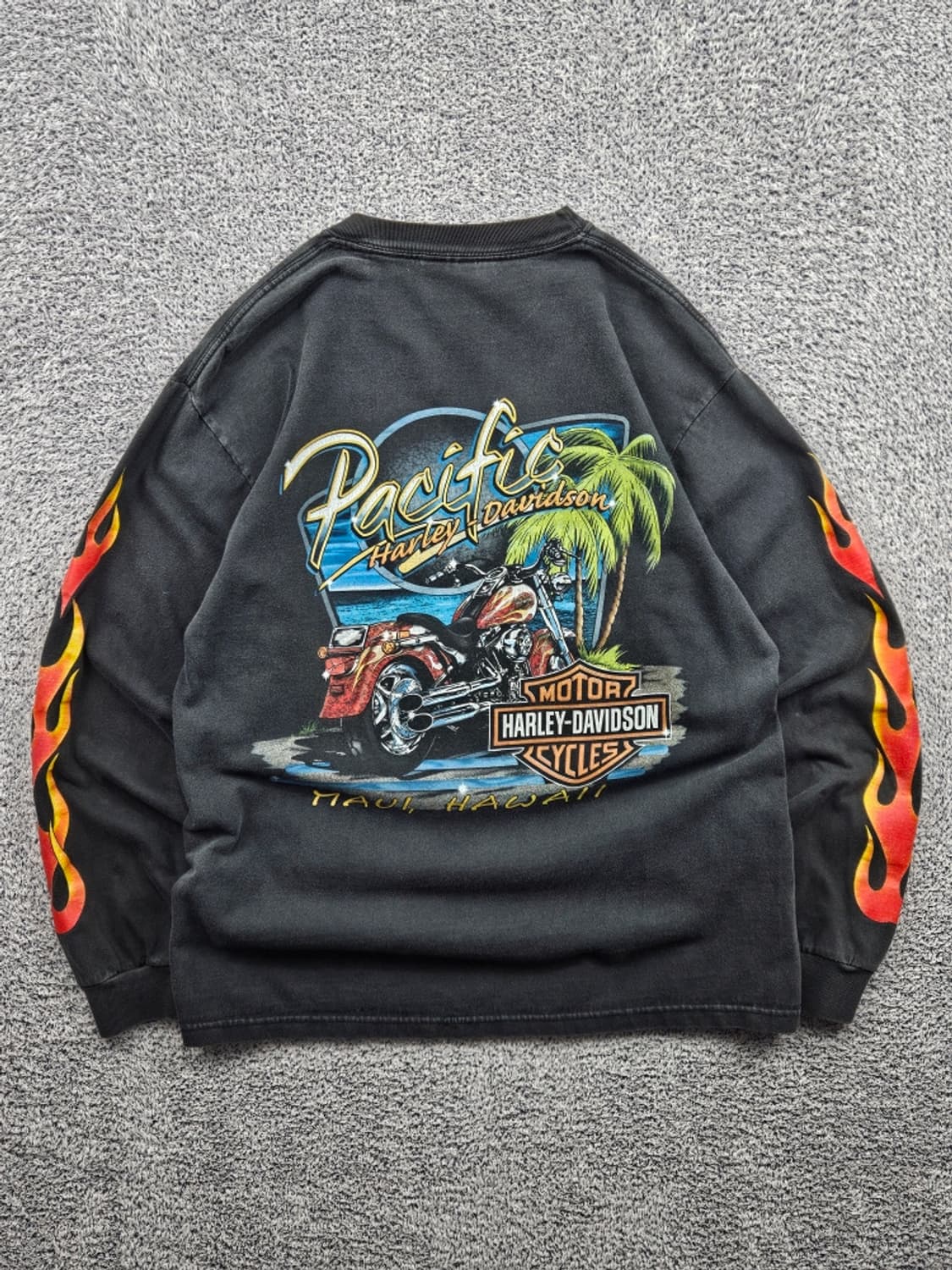 00's 할리데이비슨 플레임 하와이 마우이 롱슬리브 (M) / 11561 상품이미지1