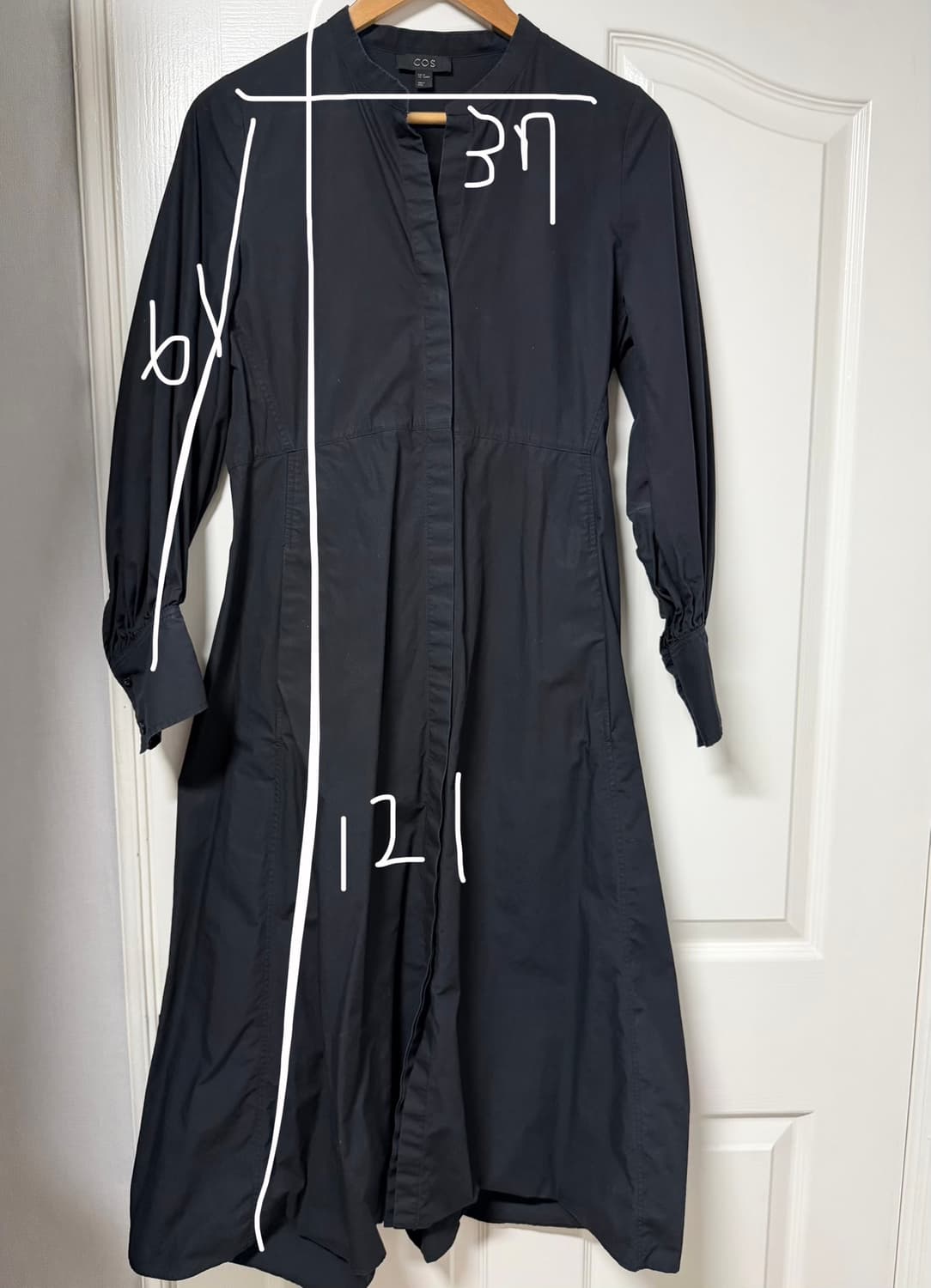COS 코스 블랙 셔츠 원피스 상품이미지1