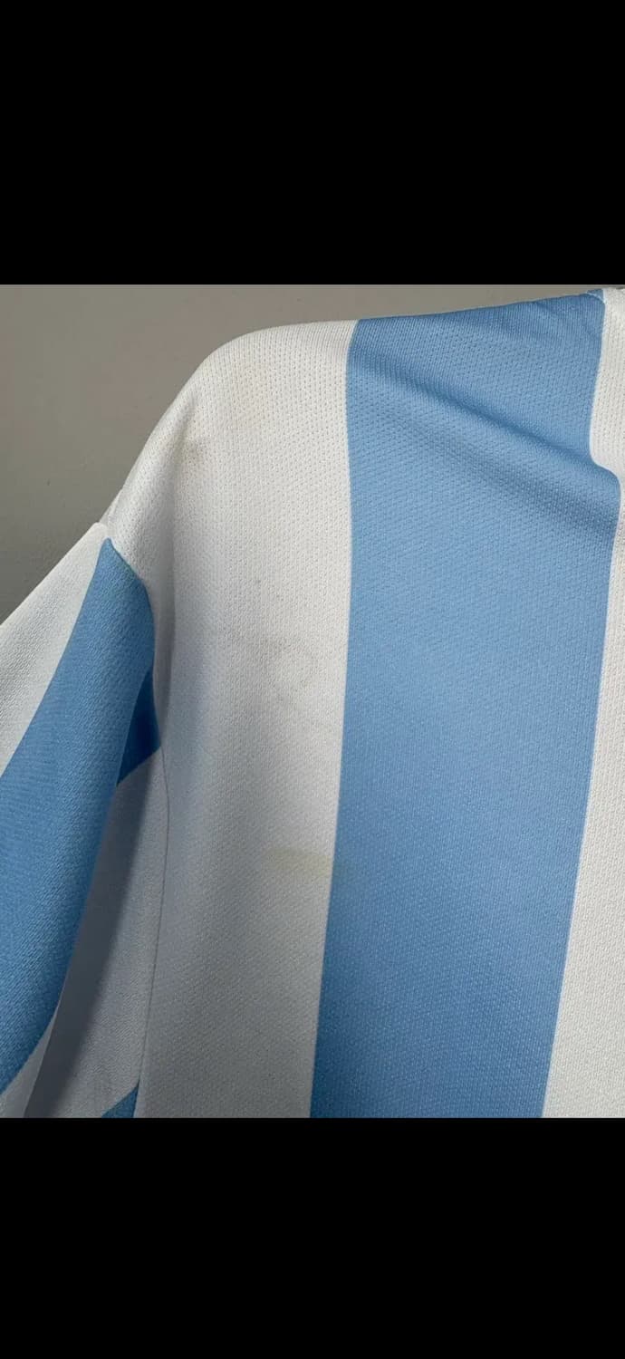 마틴로즈 트위스트 숏슬리브 풋볼탑 화이트 라이트블루 스트라이프 H1977 상품이미지6