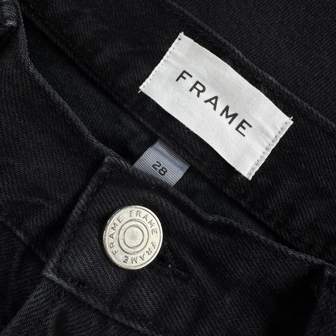 프레임데님 와이드 블랙 데님 진 상품이미지2