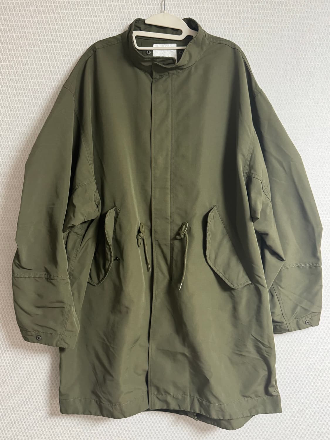 코드그라피 피쉬테일 레이어드 후드 롱파카 상품이미지1