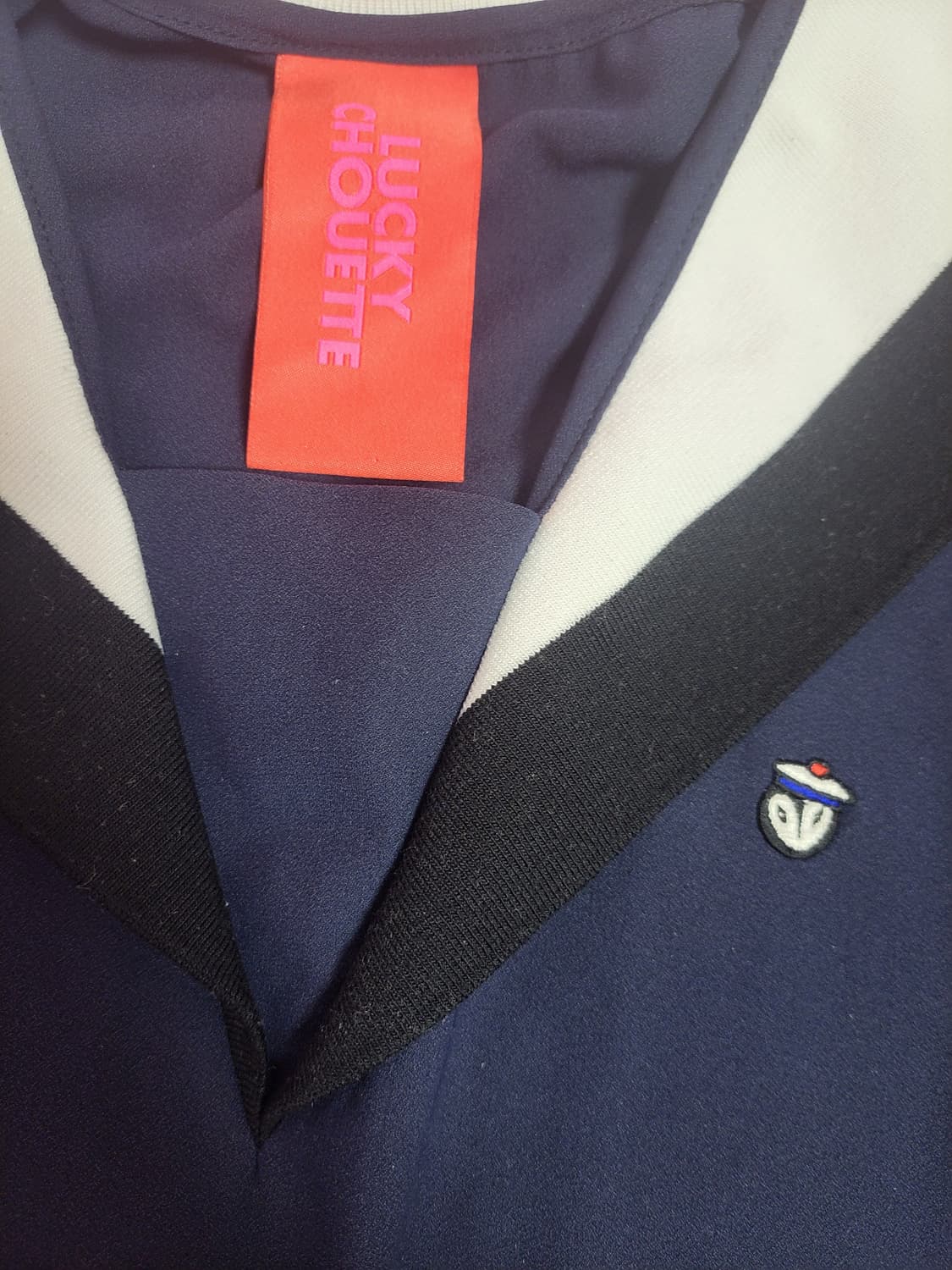 급처상태양호!럭키슈에뜨 김유정 세일러 리본 밑단플리츠 블라우스티 원피스 상품이미지5