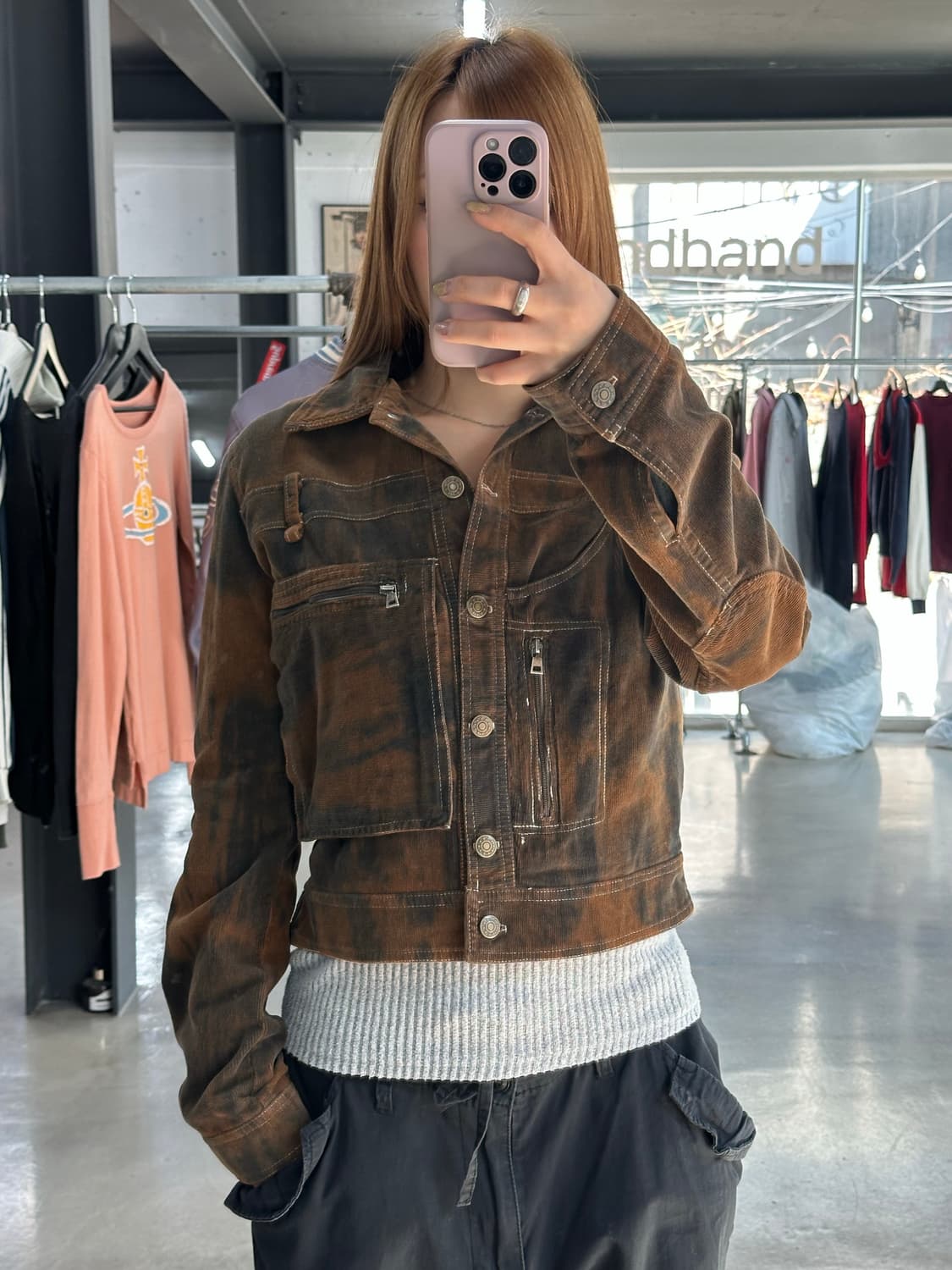 INLOVE 프랑스 Y2k 벨티드 버튼 포켓 자켓 상품이미지4