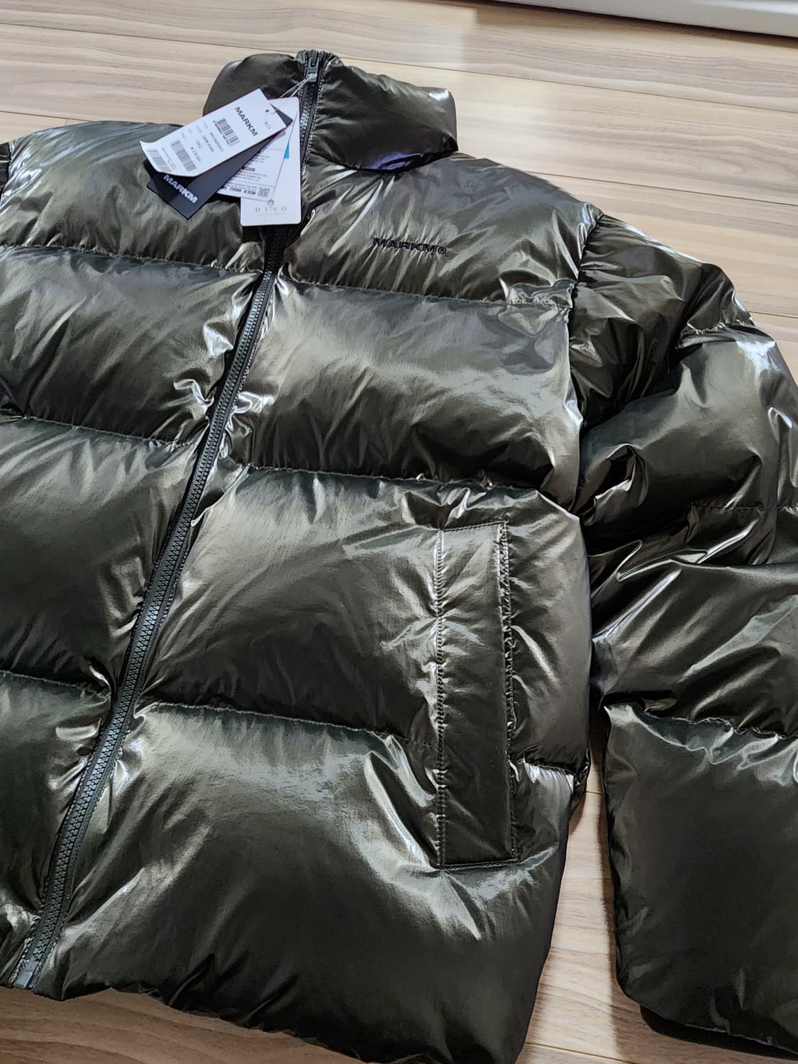 마크엠글로시덕다운패디점퍼다크카키L 상품이미지2