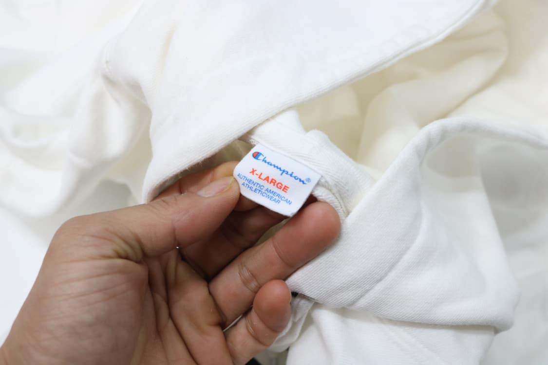 챔피온 빈티지 아치 로고 화이트 후드 스웨트셔츠 상품이미지9