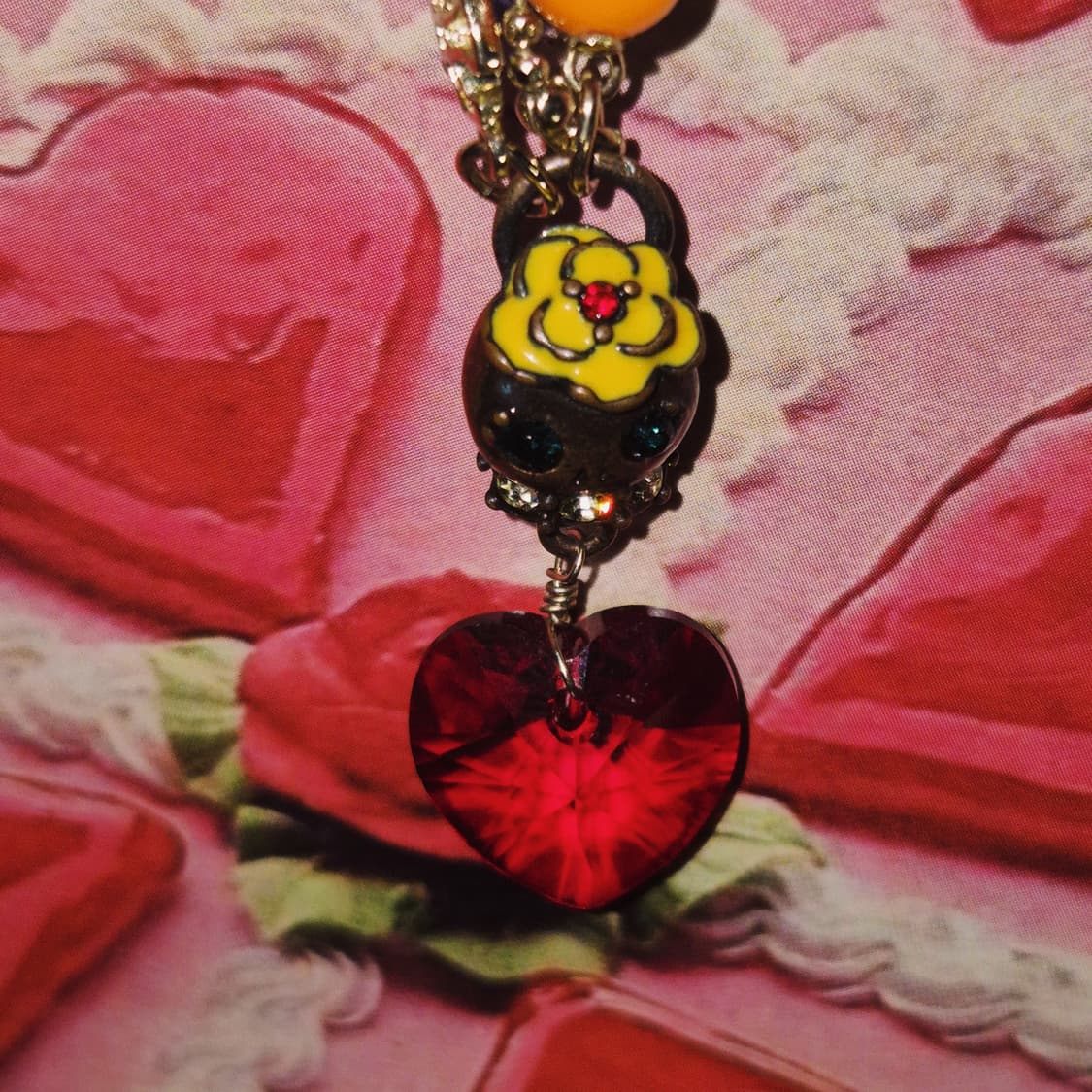 06s 한정 안나수이 스컬&하트 레이어드 목걸이 상품이미지10