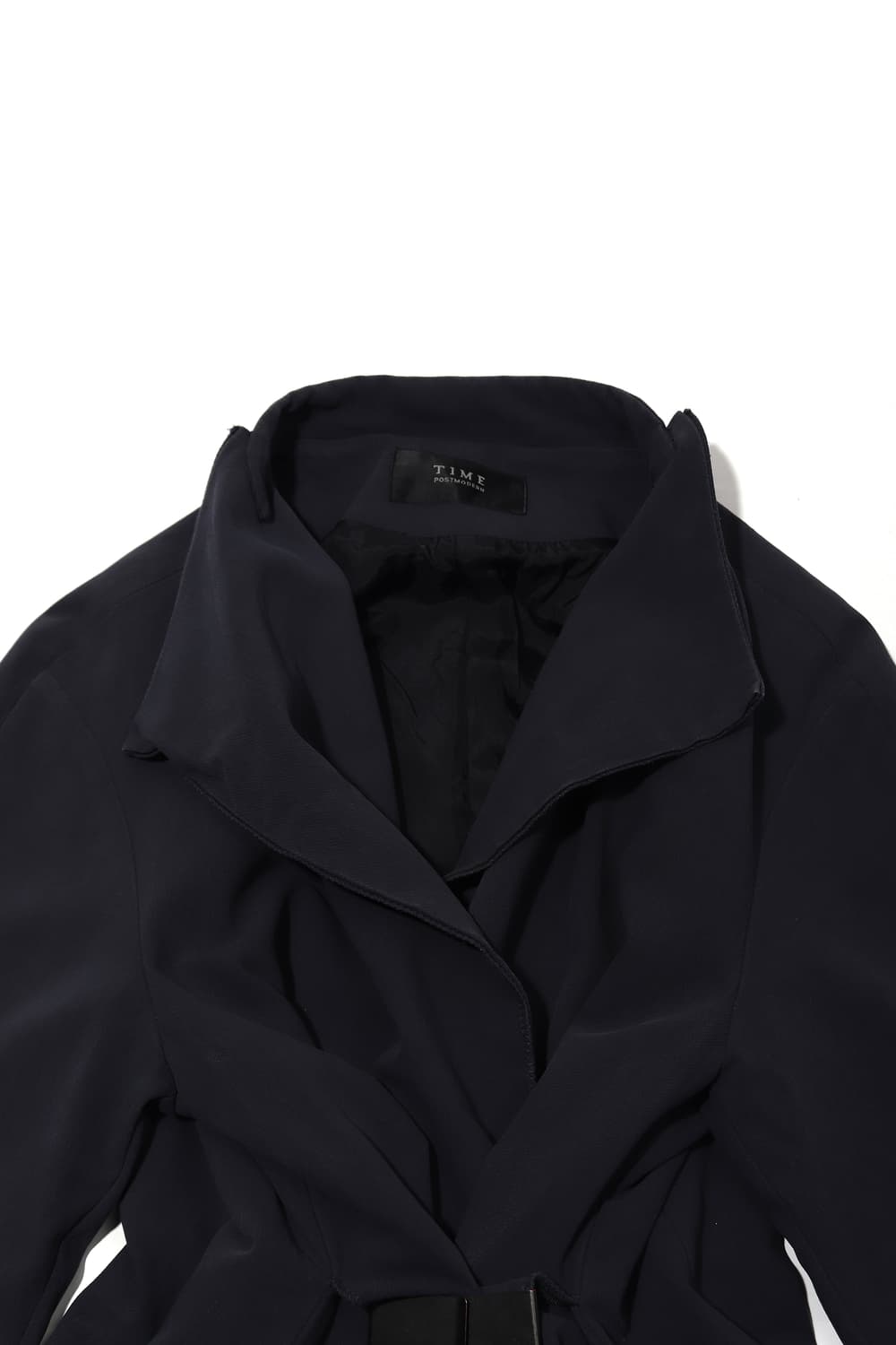 TIME 다크 네이비 클립 레이어드 롱 코트 women 82 94 160 상품이미지4