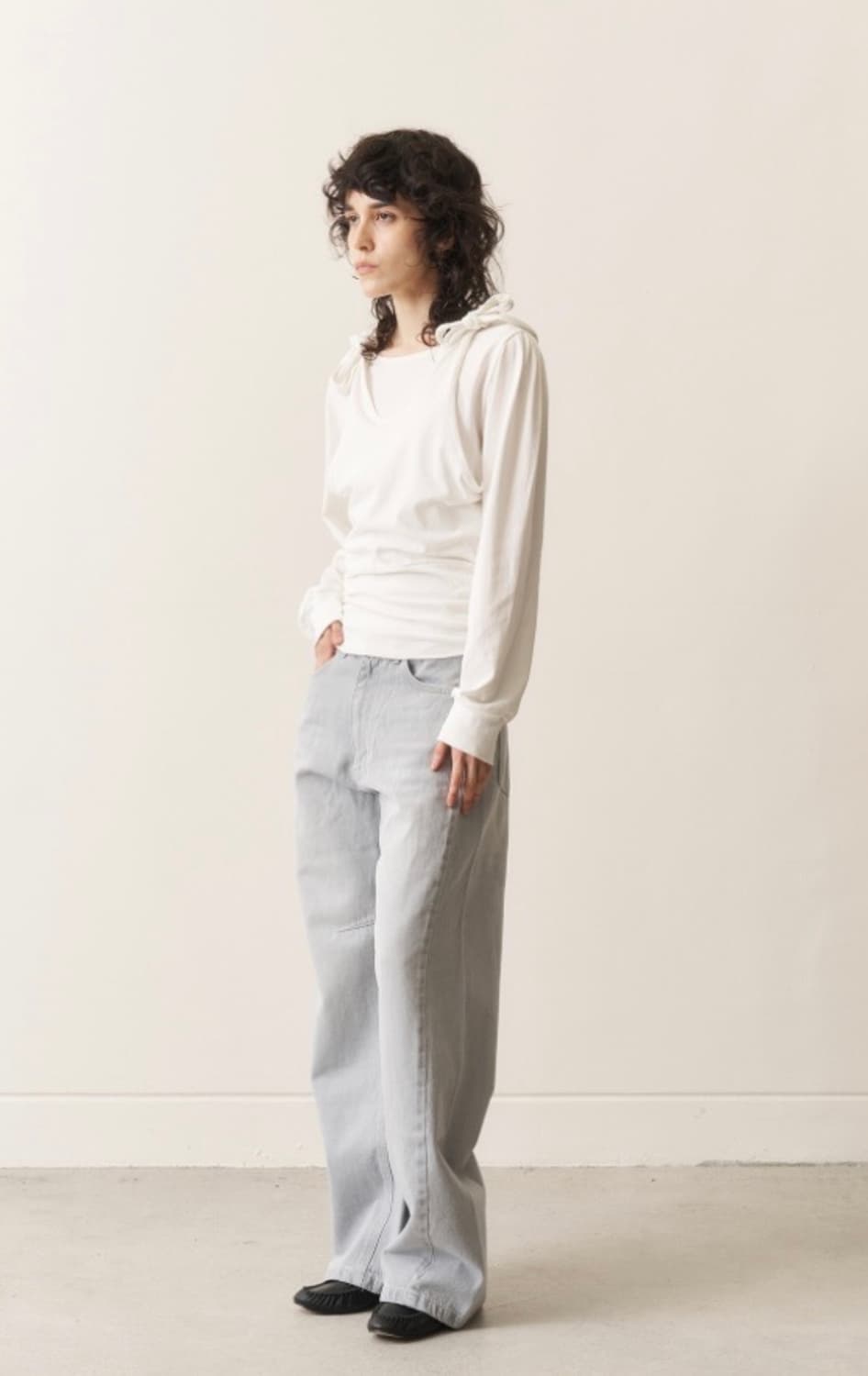 오들리워크샵 데님 바지 Wide Jeans, Debris 상품이미지1