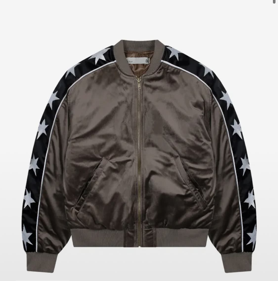 스타라인 벨벳 스타디움 패딩 자켓 (BROWN) 상품이미지1