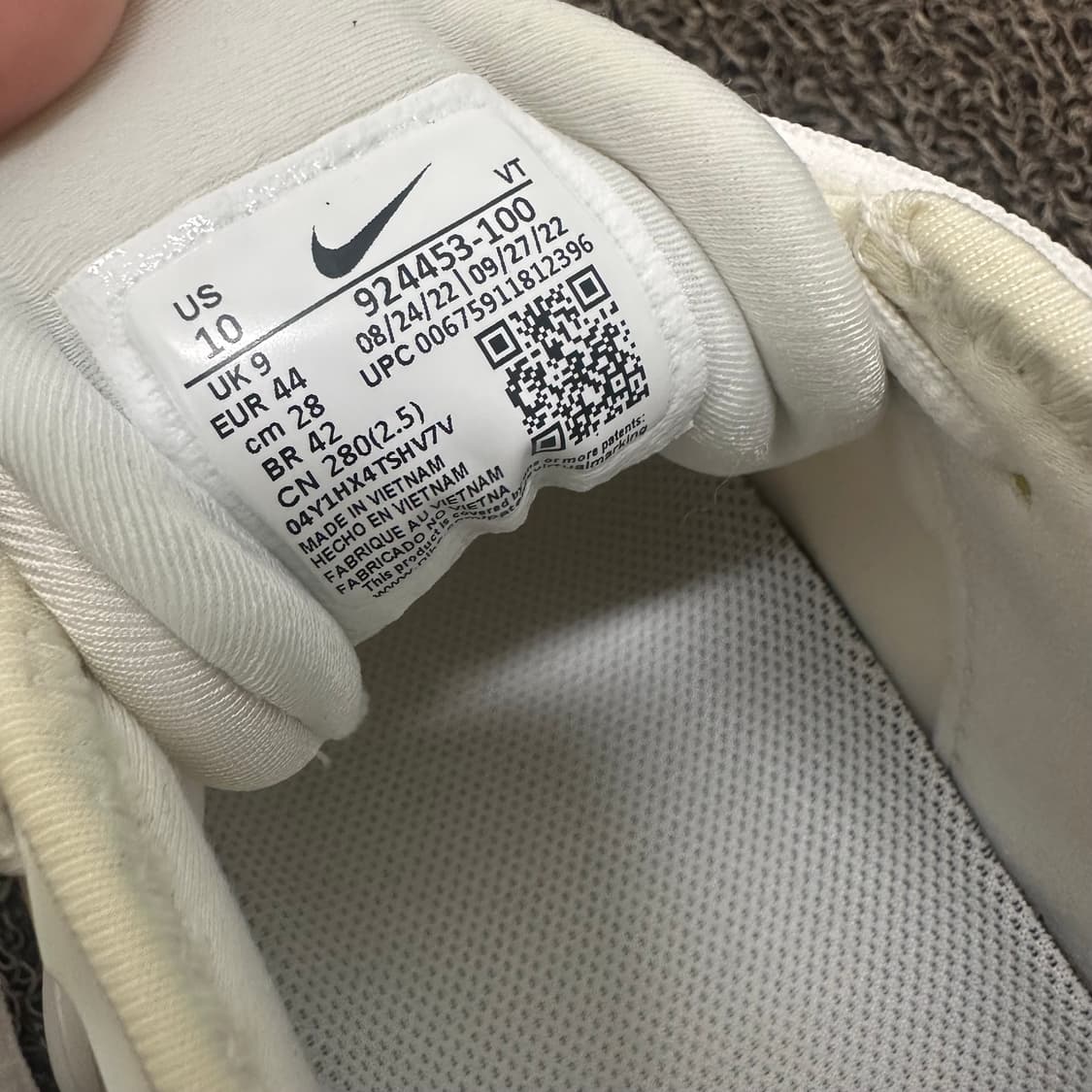 NIKE 나이키 에어 베이퍼맥스 운동화 화이트 280 상품이미지8