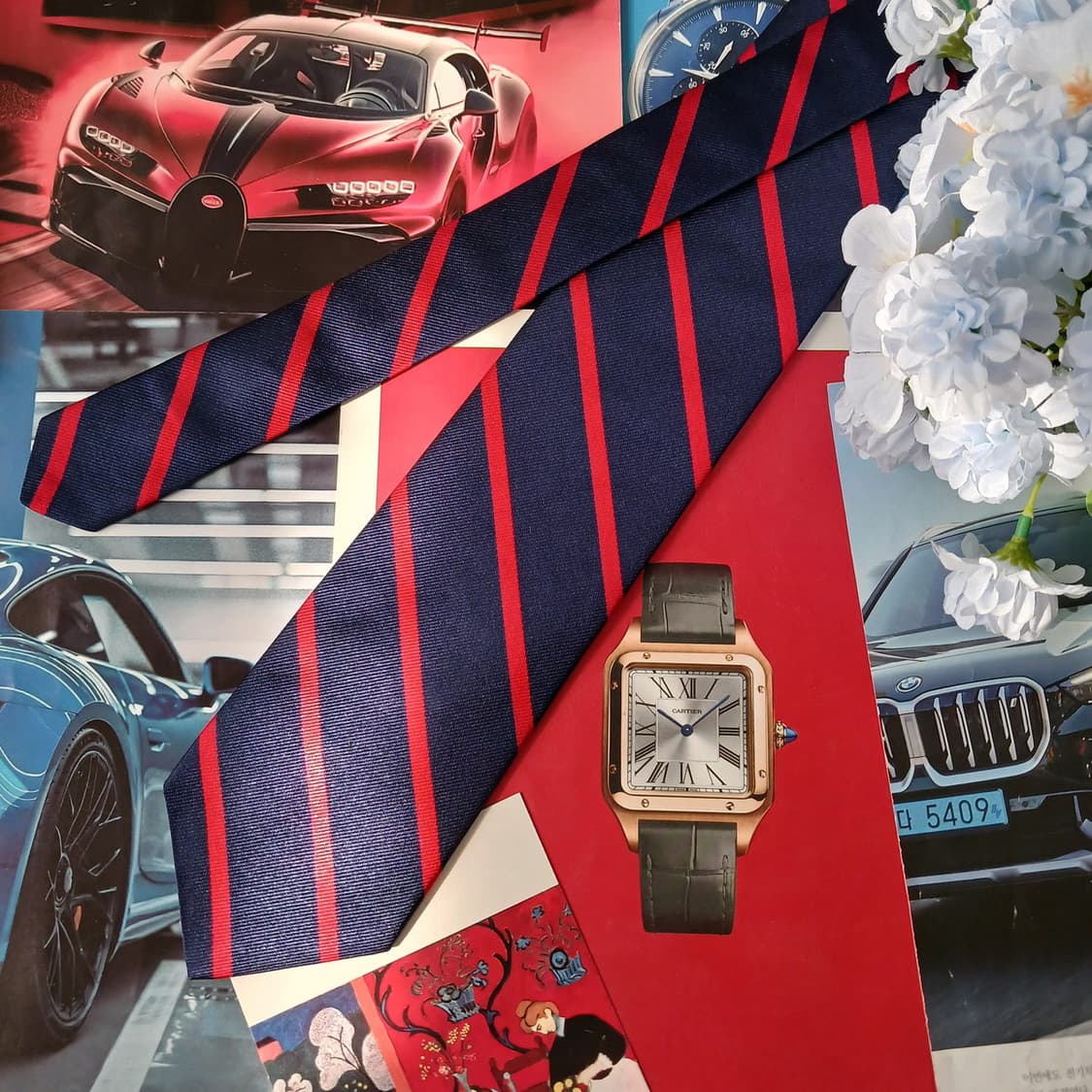 브룩스브라더스 실크 스트라이프 넥타이 8.4cm A+등급 A19554
 상품이미지4