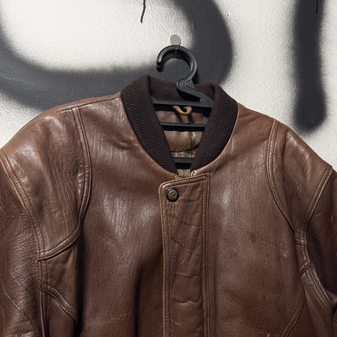 VTG 빈티지 100% 쉽스킨 안감 디테일 양가죽 봄버 자켓 상품이미지3