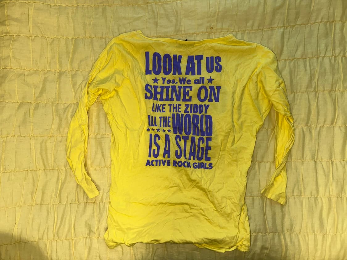 펑크 옐로 코튼 긴팔티 상품이미지2