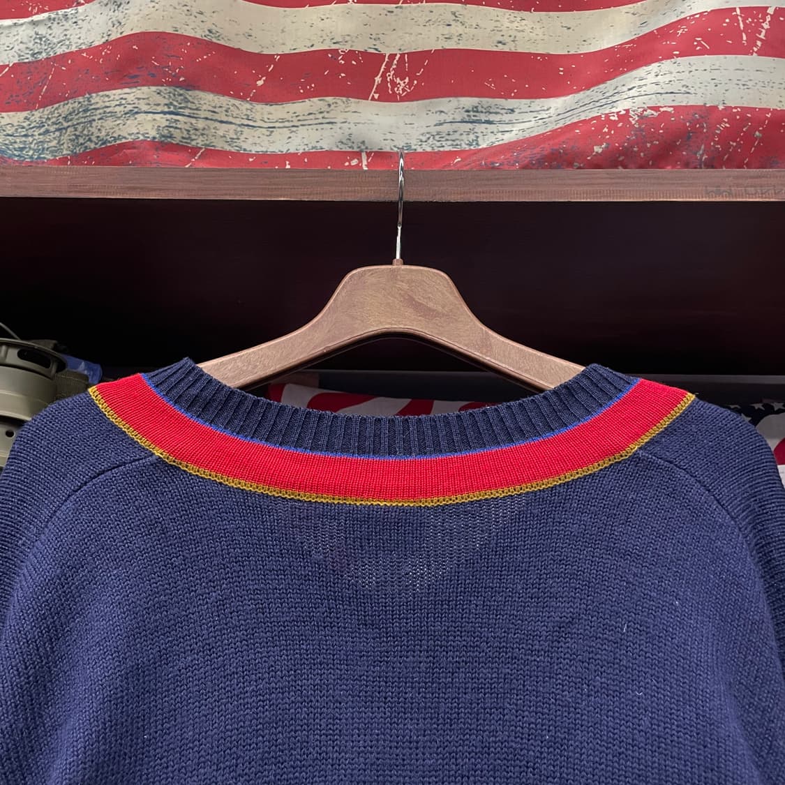 90s 리바이스 크리켓 패치 로고 프레피 브이넥 니트 스웨터 상품이미지4