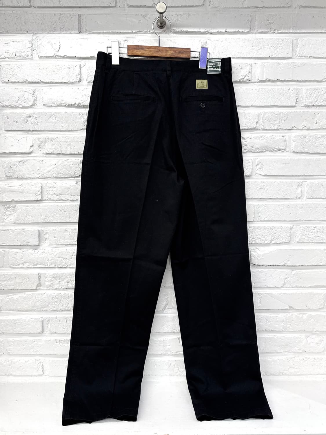 로렌 랄프로렌 블랙 코튼 핀턱 슬랙스 상품이미지5