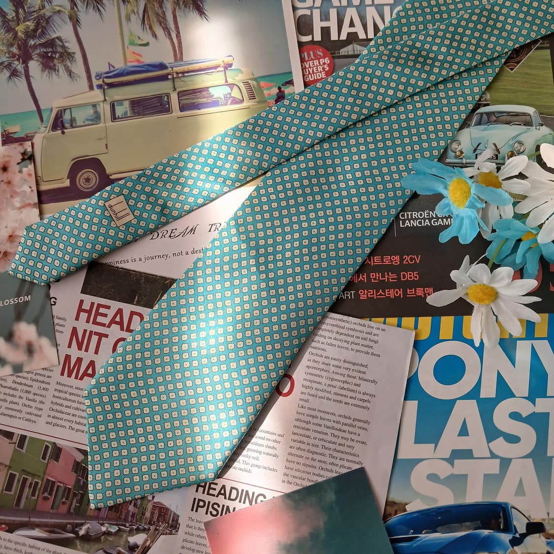 던힐 실크 민트 마이크로 패턴 넥타이 9.2cm A+등급 A19219
 상품이미지3