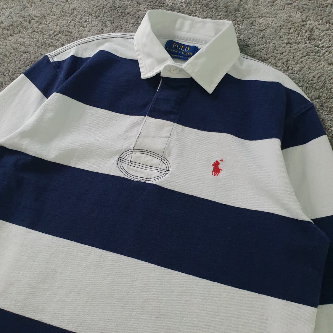 [무료배송] POLO RALPH LAUREN 긴팔 단가라 럭비 셔츠 상품이미지2