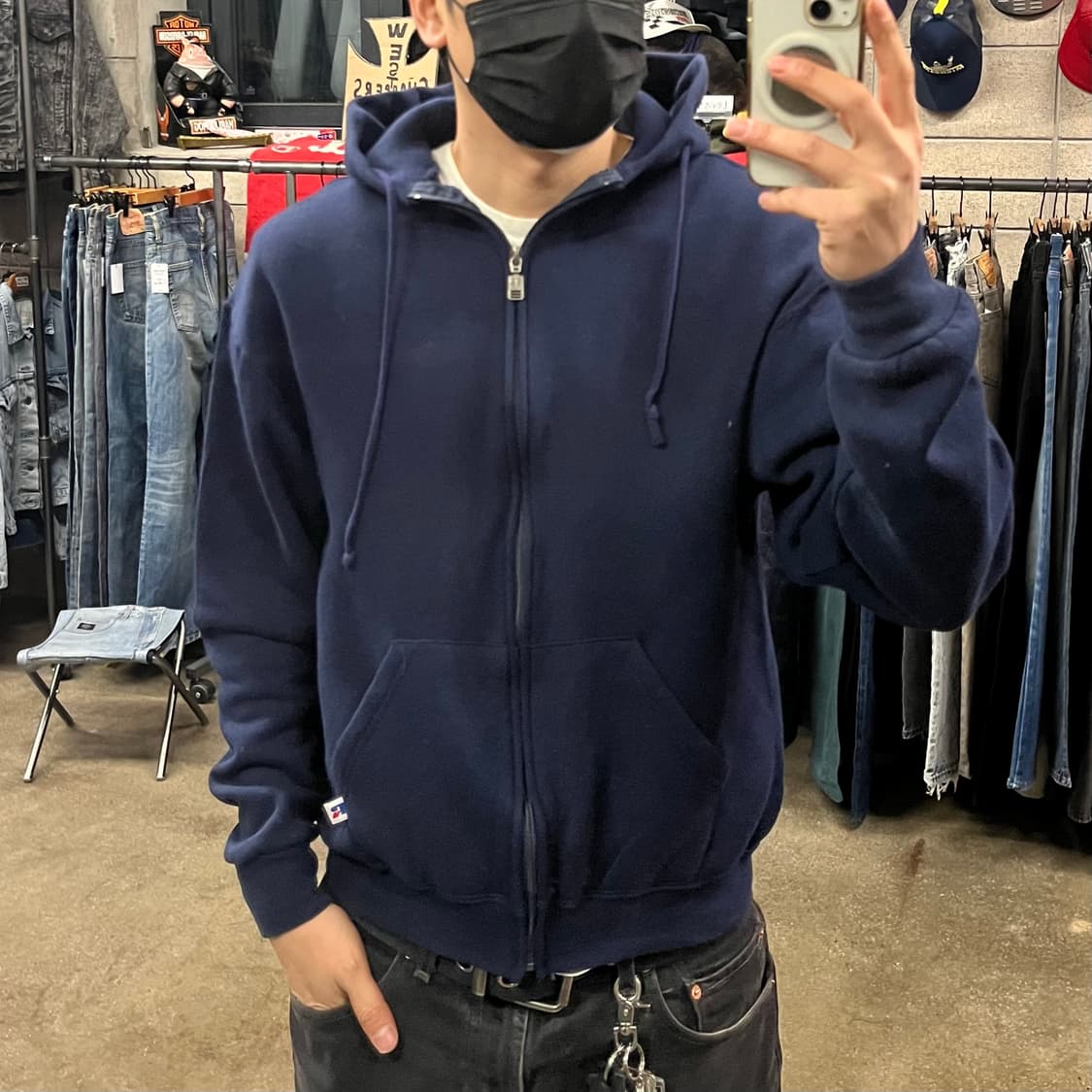 90s 러셀 블랭크 후드 집업 (100-105) 상품이미지6