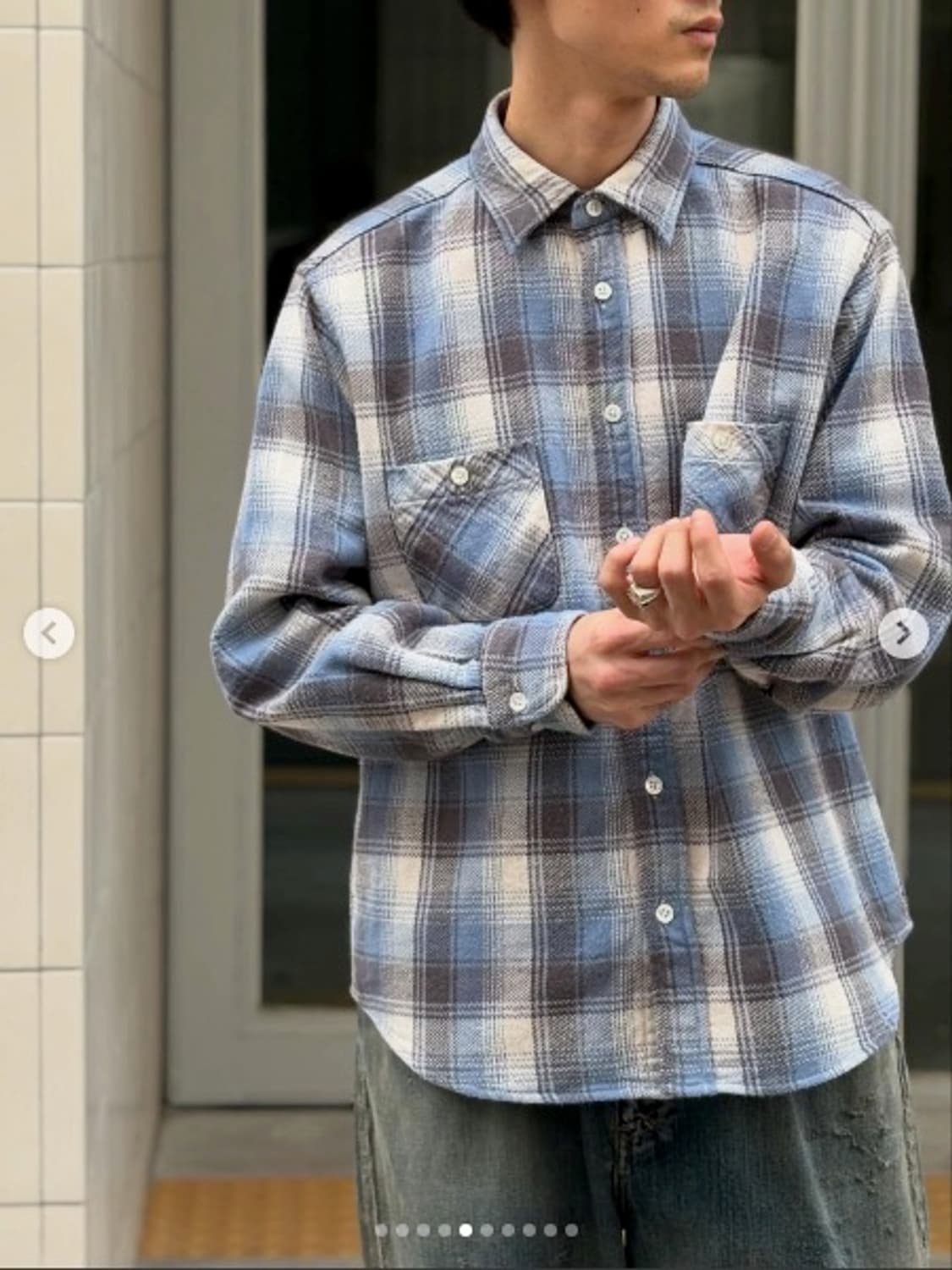 [46]cantate rough 플란넬 셔츠 칸타테 상품이미지2