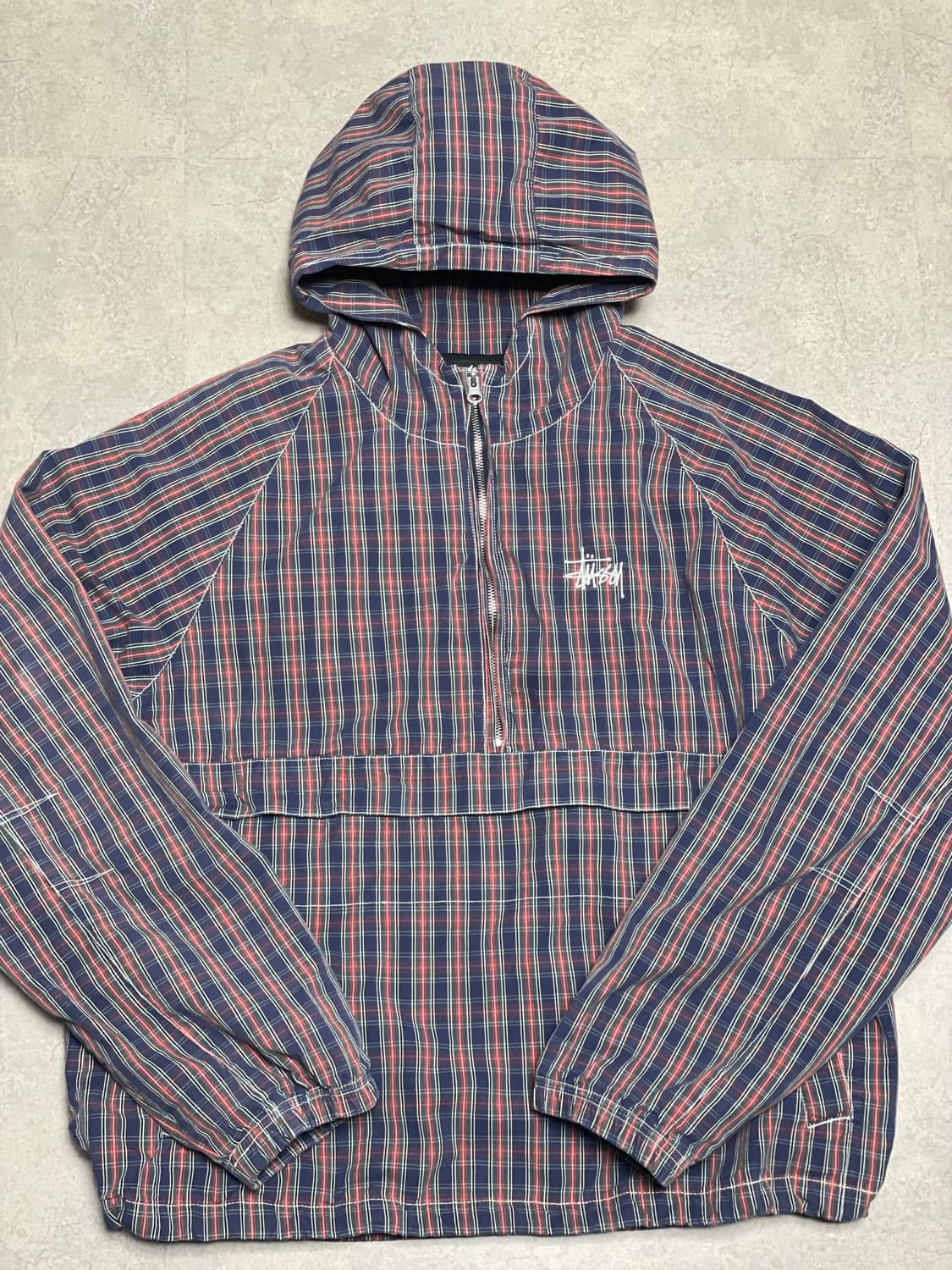 스투시 브러쉬드 코튼 아노락 플레이드 체크 상품이미지1