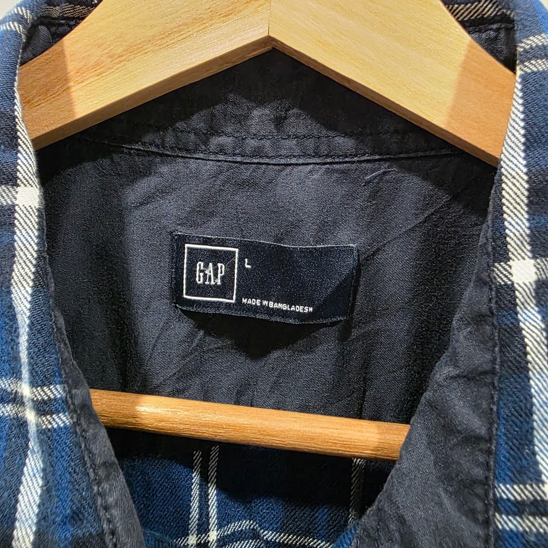 갭(GAP) 타탄체크 플란넬 긴팔 카라셔츠 상품이미지2