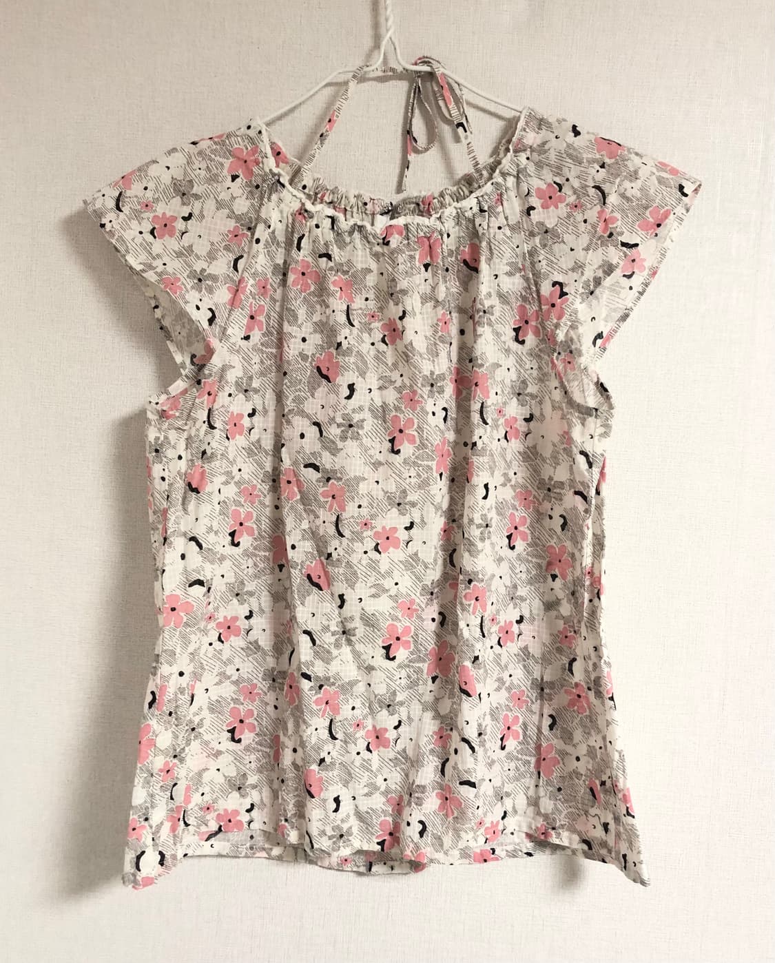 꽃무늬 반팔 블라우스 상품이미지1