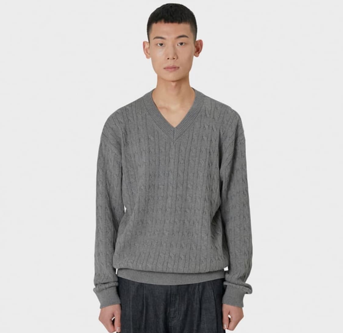 [3] 브라운야드 캐시미어 케이블 니트 상품이미지1