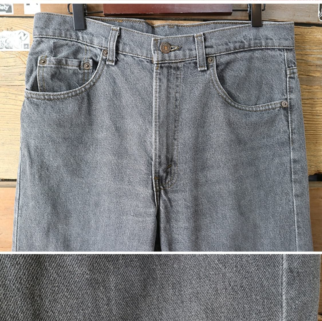 미국산 80~90s levis 리바이스 505 블랙 그레이데님 상품이미지3