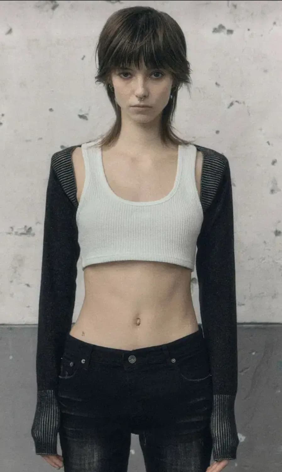 보헴서 볼레로 가디건MIXED BOLERO CARDIGAN, BLACK 상품이미지1