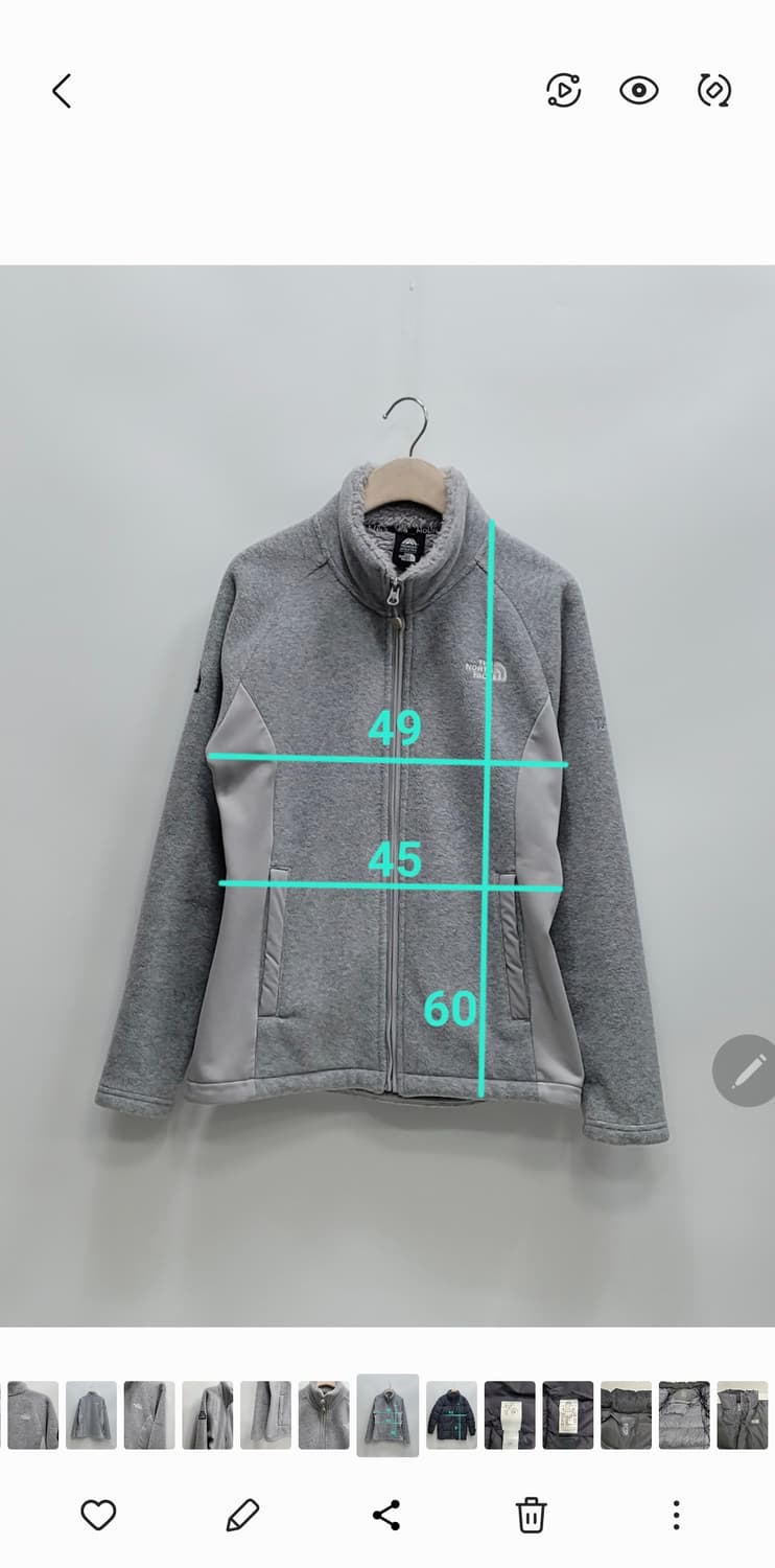 노스페이스 마운틴 애슬레틱 모크넥 기모 플리스 자켓 / 여 90 그레이
 상품이미지10