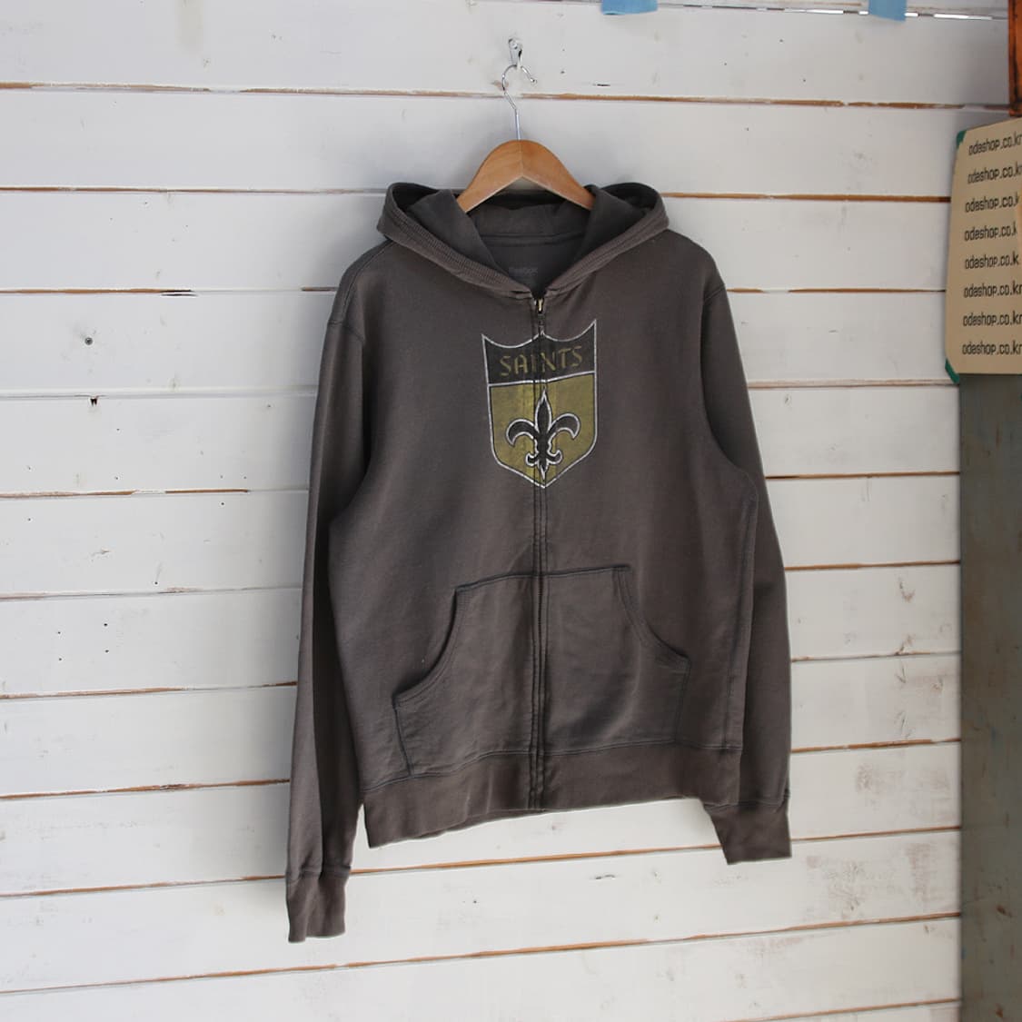 (착용컷) Reebok 스웻 후드 집업 (남성용 100) 상품이미지1