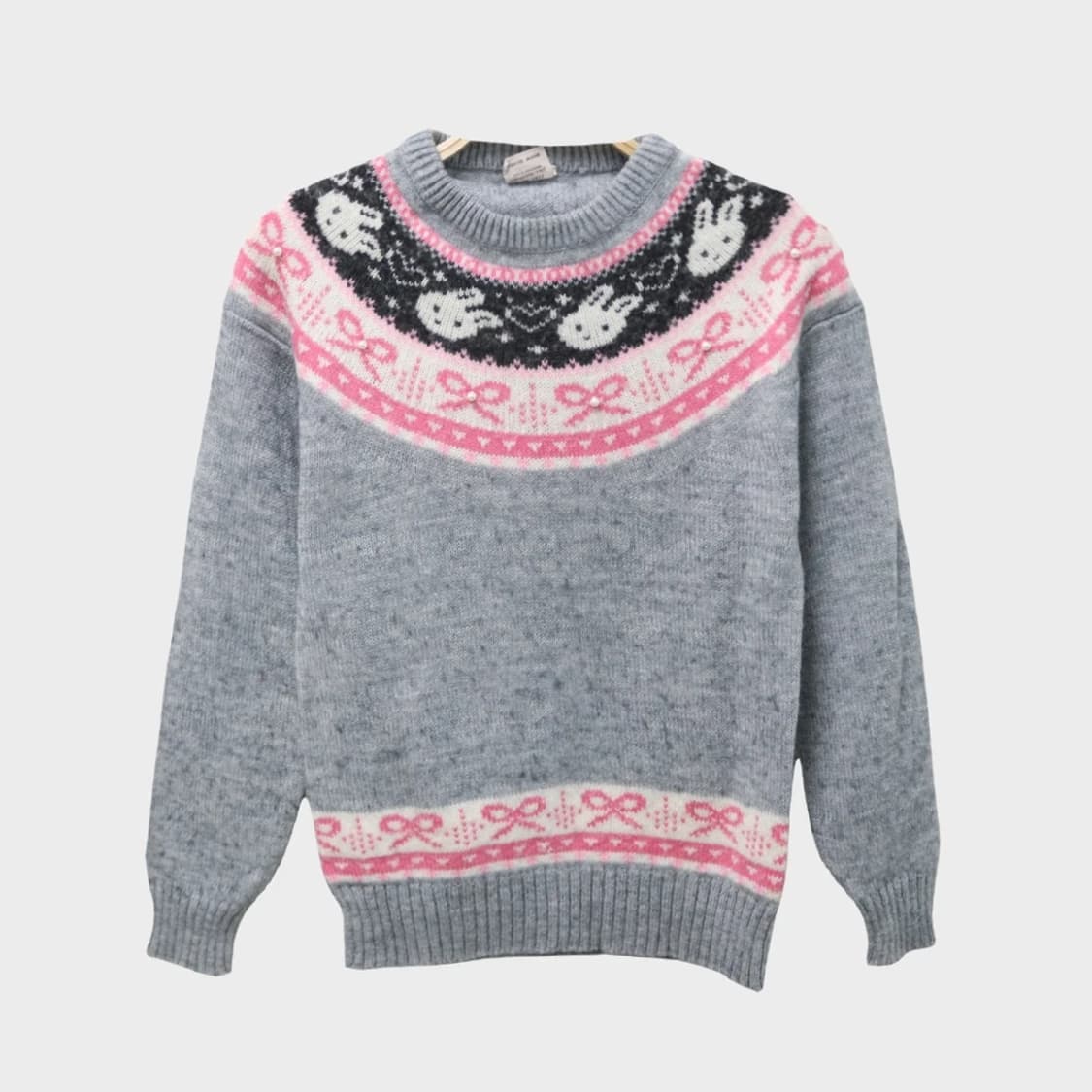 발레코어 딸기우유 포인트 울 혼방 니트 62134 상품이미지1