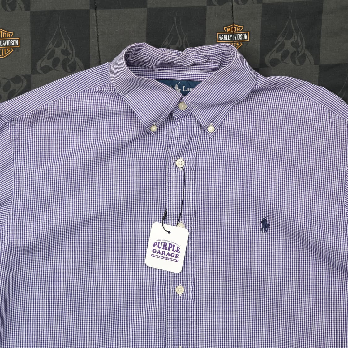 폴로 깅엄 체크 셔츠 XL B76 상품이미지2