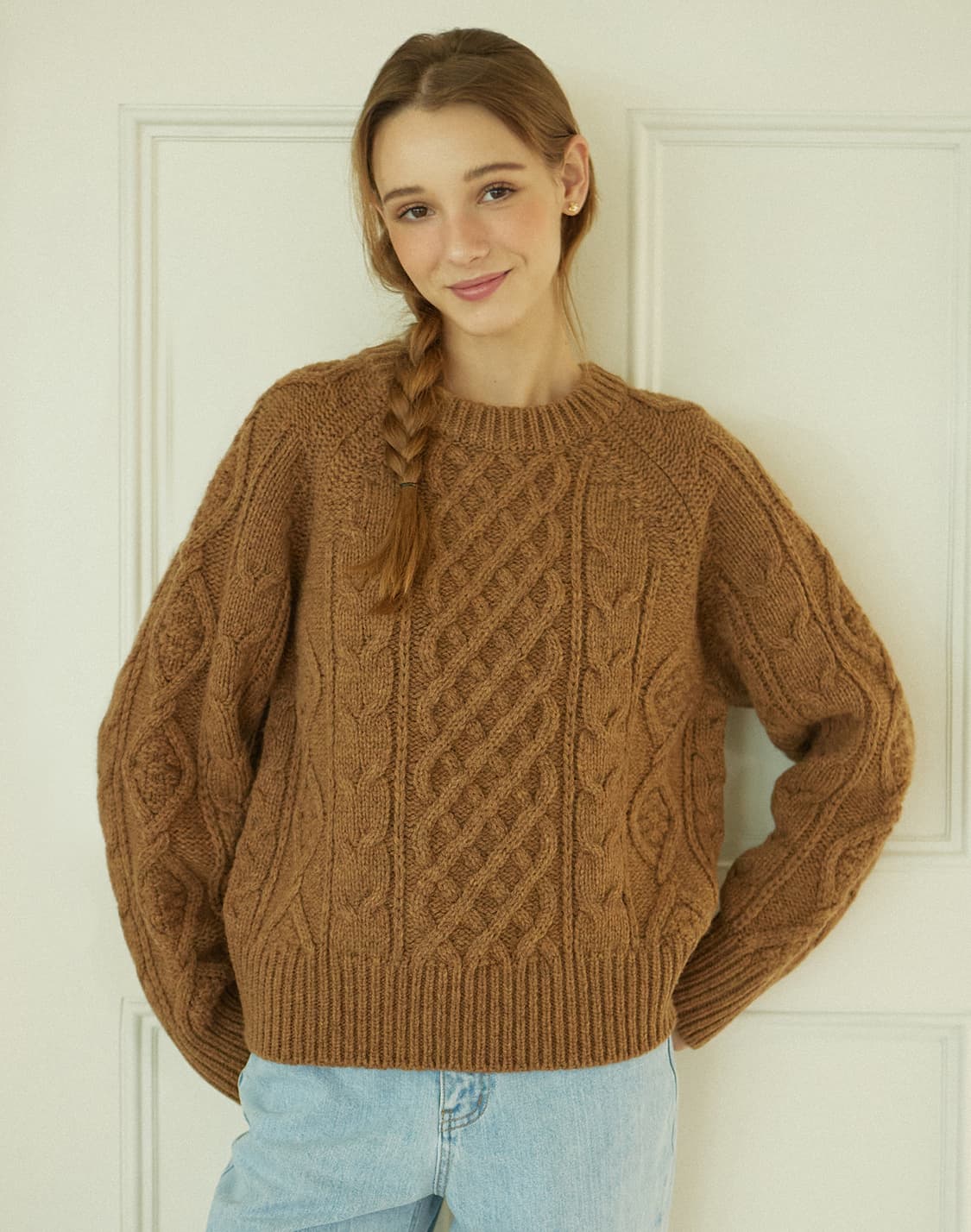 논로컬 울 니트 Mixed Cable Shetland Wool Knit 상품이미지3
