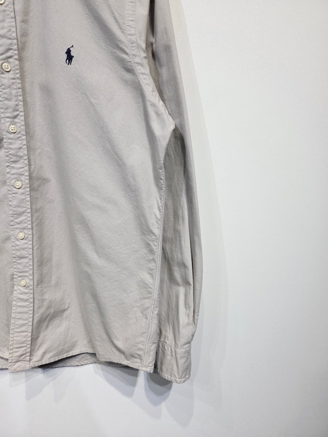 폴로 랄프로렌 클래식핏 긴팔 셔츠 베이지그레이 상품이미지5