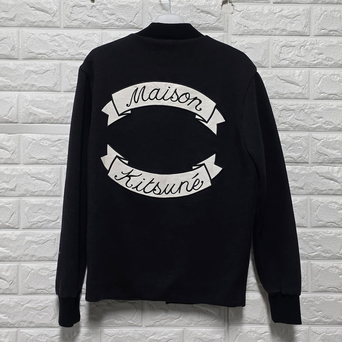 메종키츠네 블랙 봄버 자켓 M 상품이미지4