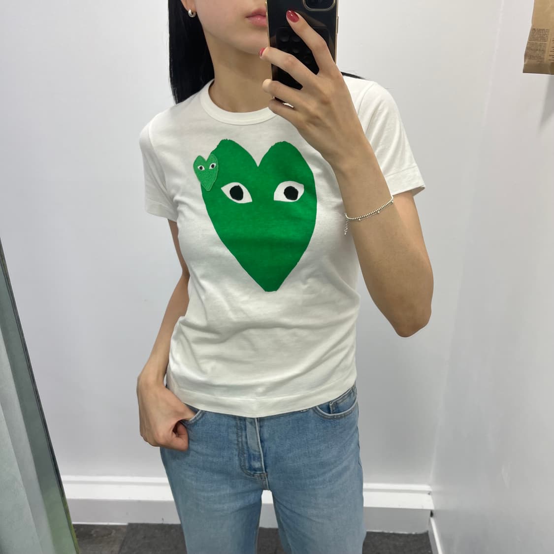 꼼데가르송 그린 반팔티 상품이미지2