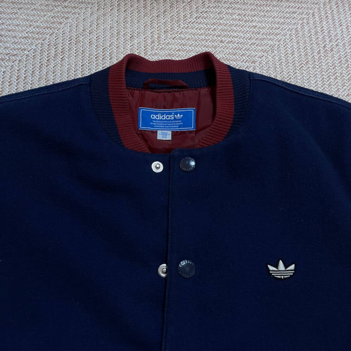 [정품] 아디다스 네이비 버건디 트레포일 두툼 블루종 점퍼 [ 105 ] 상품이미지4