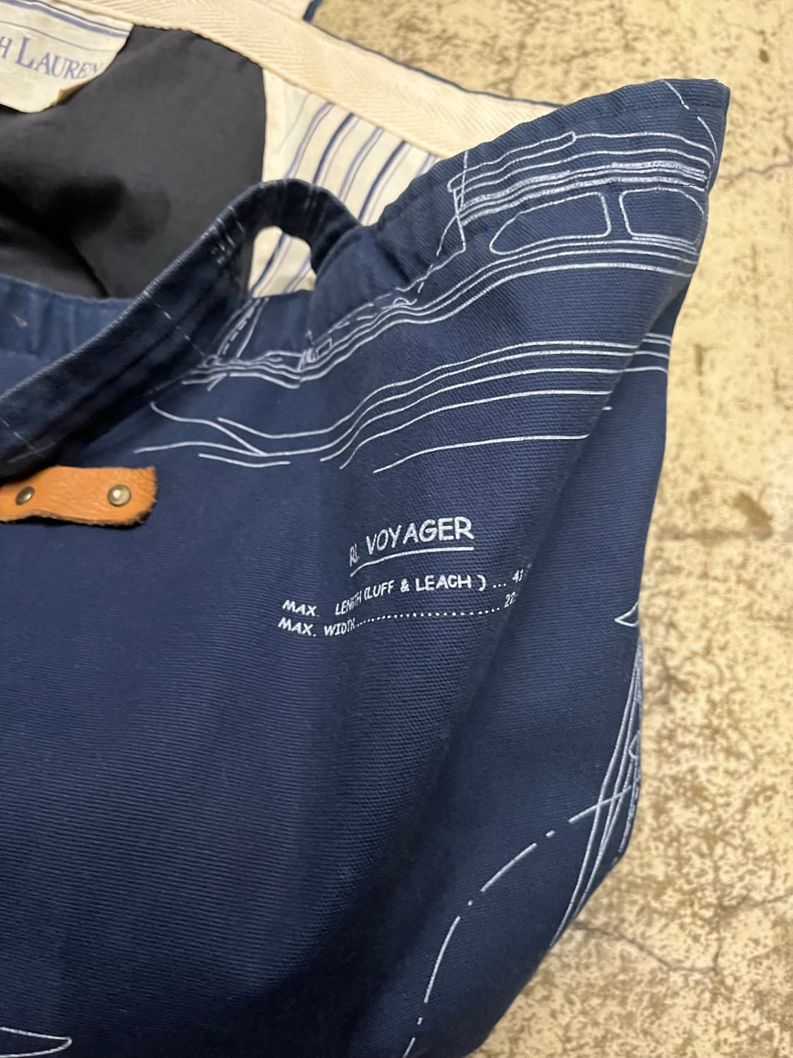 폴로 랄프로렌 네이비 보트 프린트 토트백 상품이미지4