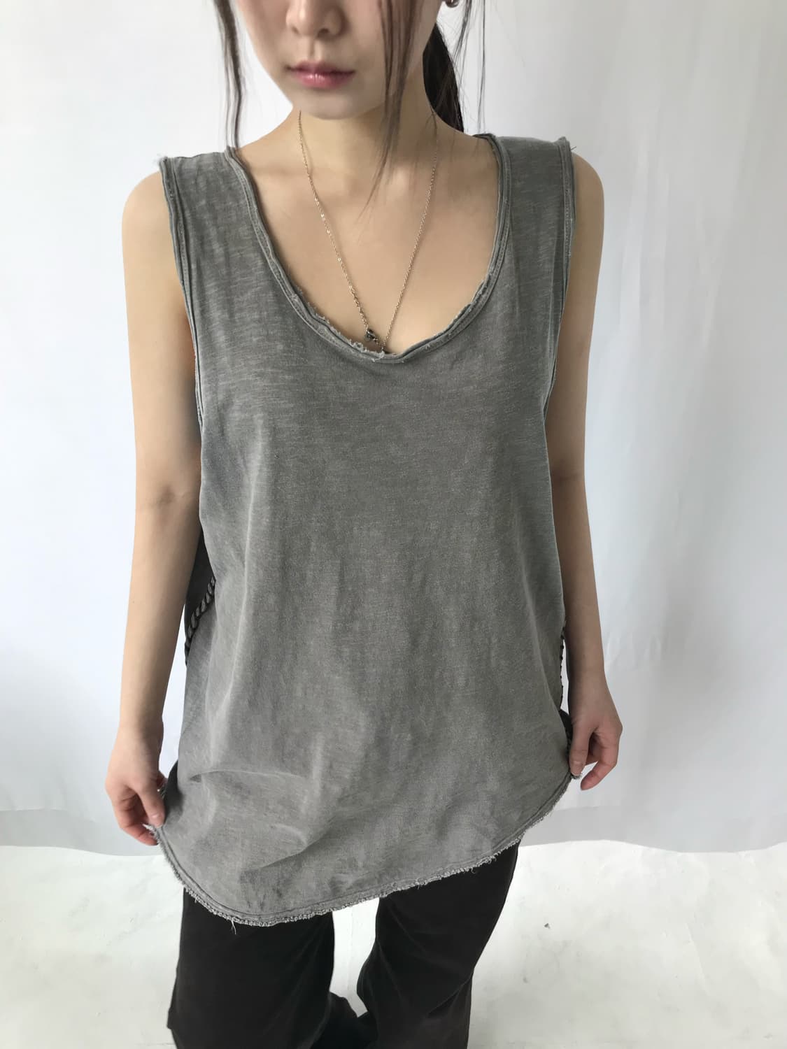 사이드 스티치 슬리브리스  상품이미지1