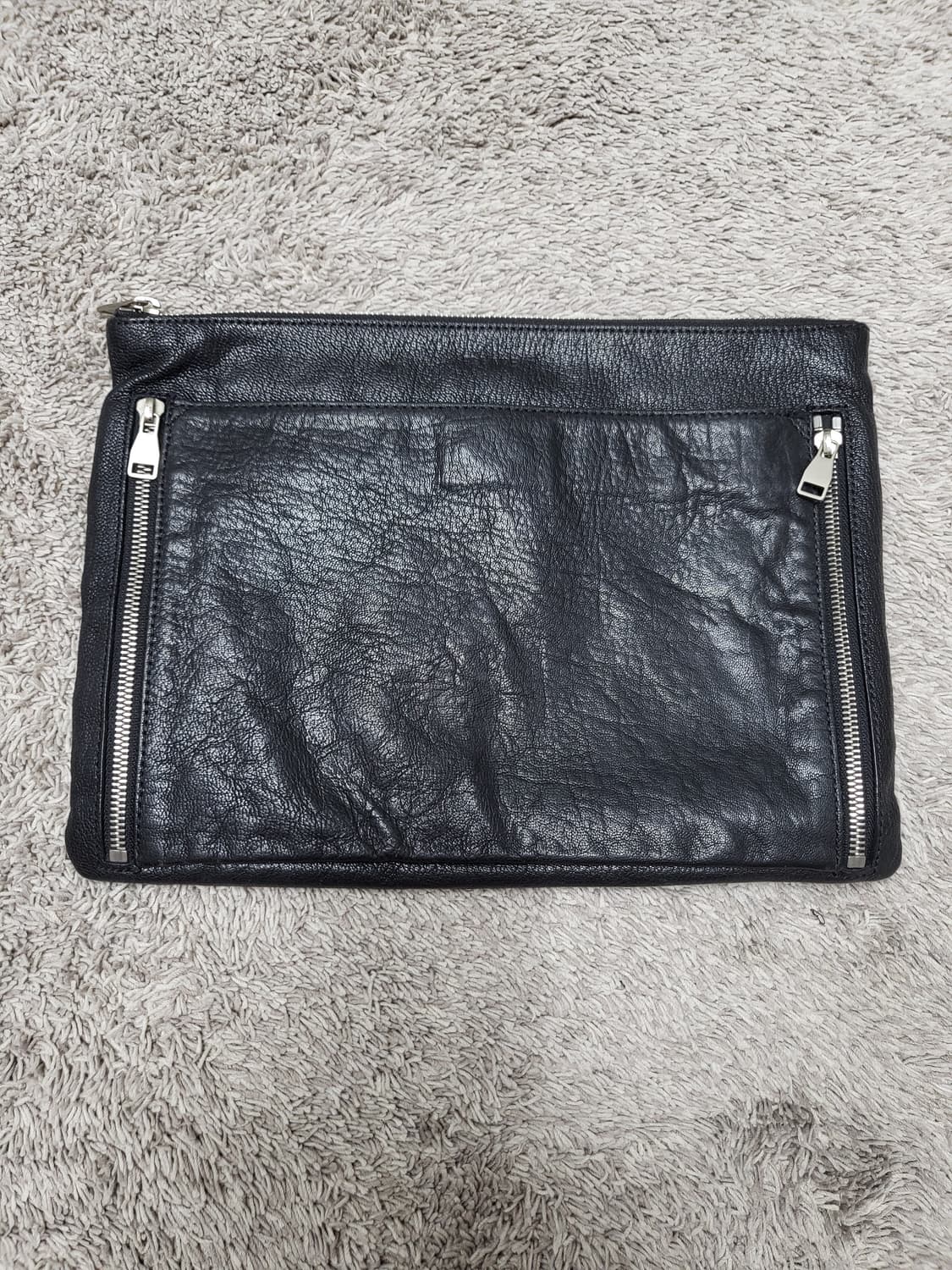 Time 포스트모던 블랙 양가죽 클러치 새제품급 상품이미지1