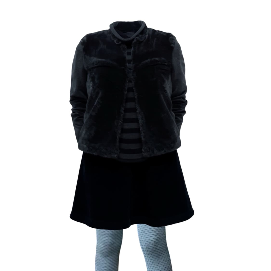 ARMANI EXCHANGE 에코 퍼 노 칼라 재킷  상품이미지2