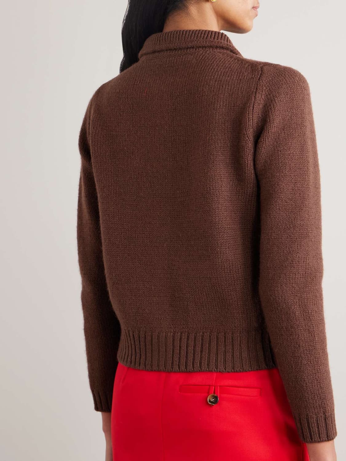 [6,8]슈슈통 25fw 자수 비즈 가디건/브라운 상품이미지7