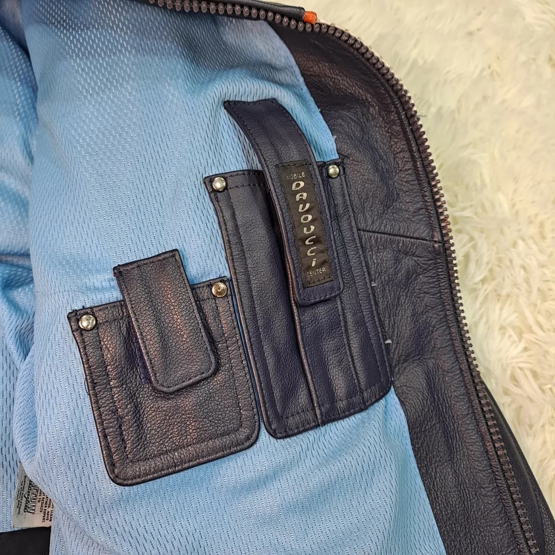 Davoucci 카우 레더 레이싱 자켓 상품이미지5