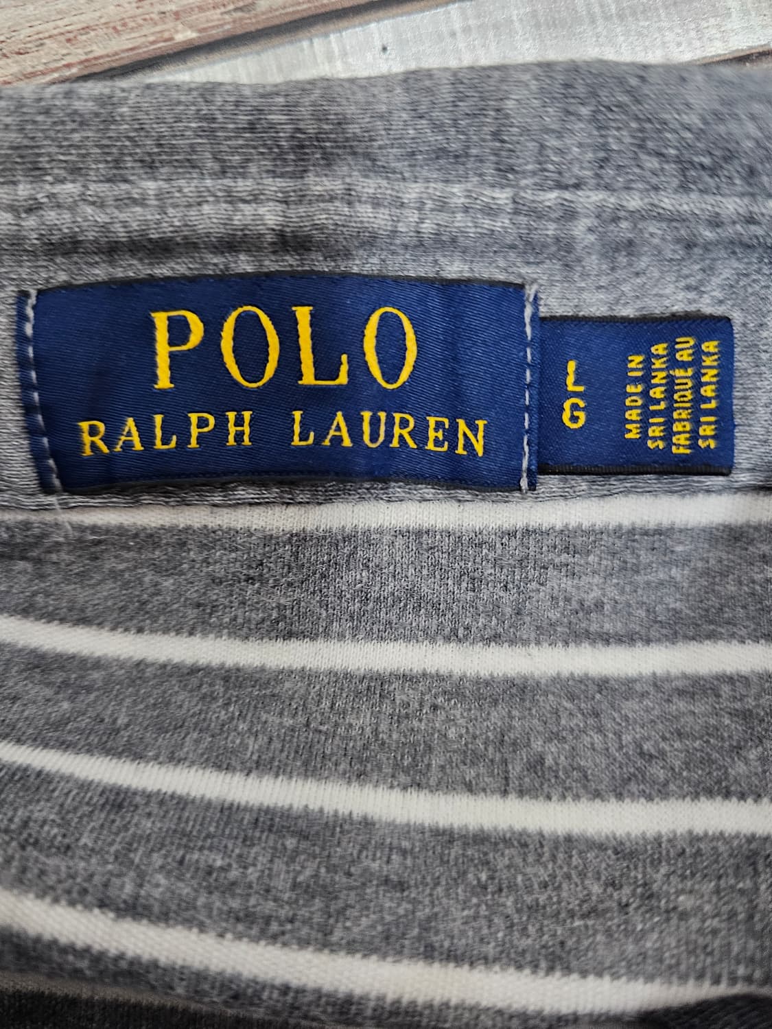 폴로 랄프로렌 스트라이프 반팔 카라티 L 상품이미지3